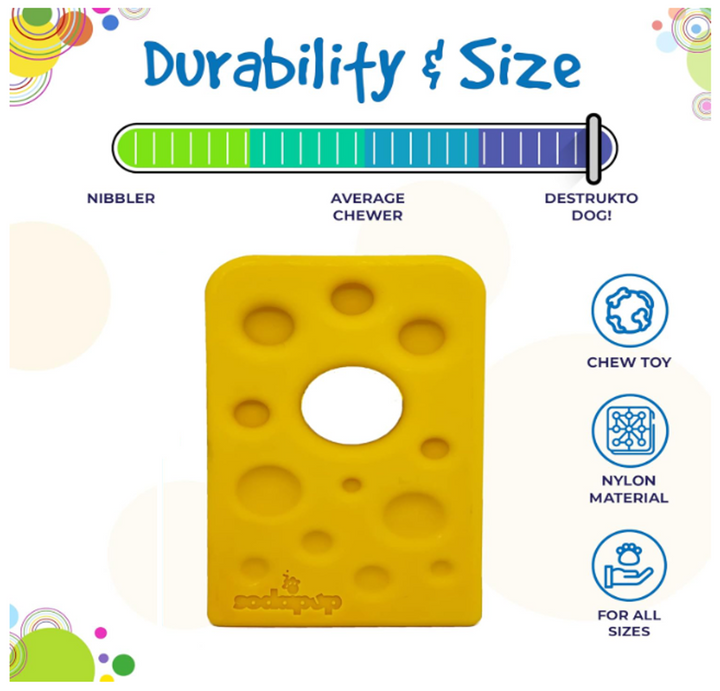 Swiss Cheese Wedge Chew Toy