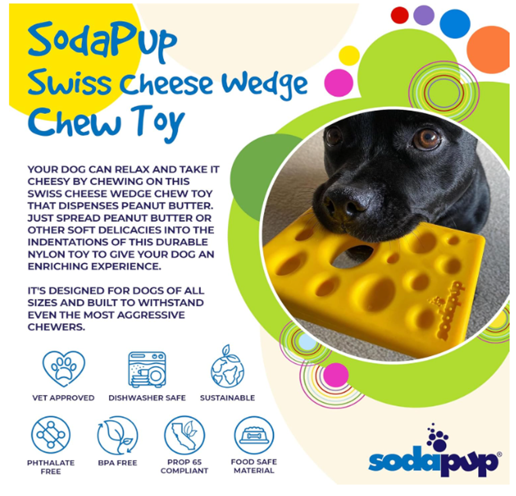 Swiss Cheese Wedge Chew Toy
