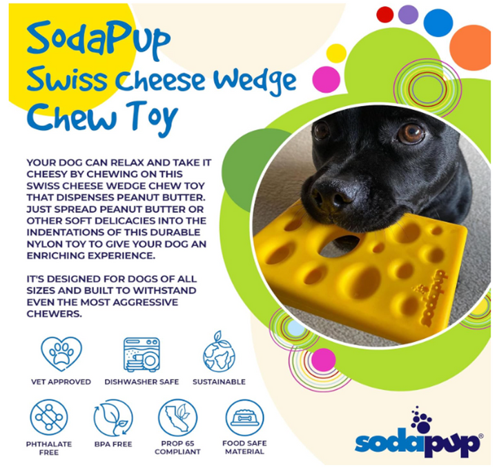 Swiss Cheese Wedge Chew Toy